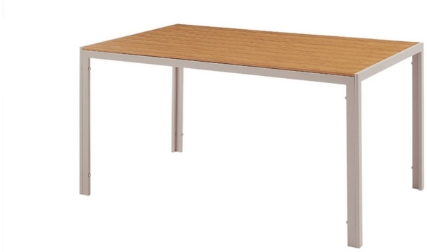 riess-ambiente Gartentisch DESIGNO 150cm natur / greige (Einzelartikel, 1-St), wetterfest · Aluminium · Outdoor · Terrasse · bis 4 Personen · Design