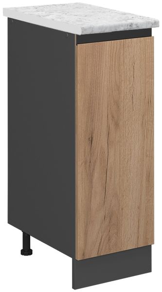 Apothekerschrank R-Line Goldkraft Eiche 30 cm J-Shape AP Marmor Vicco