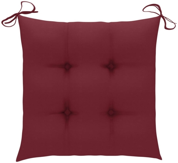 vidaXL Gartenstühle mit Weinroten Kissen 6 Stk. Massivholz Teak 3062565 Bild 10