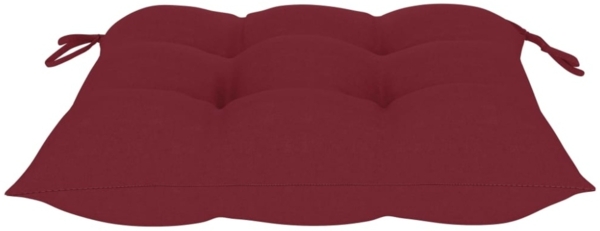 vidaXL Gartenstühle mit Weinroten Kissen 6 Stk. Massivholz Teak 3062565 Bild 8