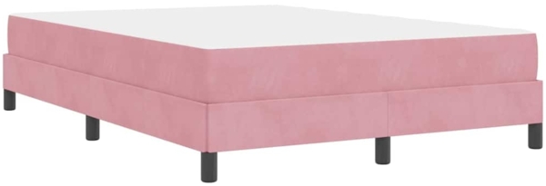vidaXL Boxspringbett mit Matratze Rosa 140 x 200 cm Stoff 3398700 Bild 7