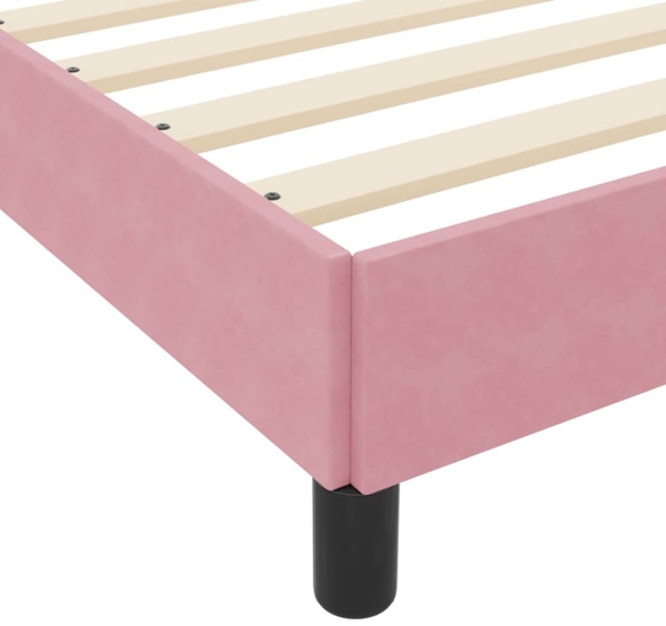 vidaXL Boxspringbett mit Matratze Rosa 140 x 200 cm Stoff 3398700 Bild 8
