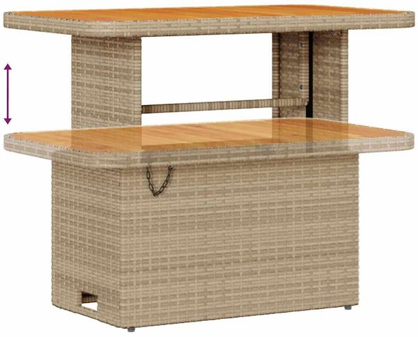 vidaXL Gartensofa-set 9 pcs Beige Poly-Rattan 3361767 Bild 9