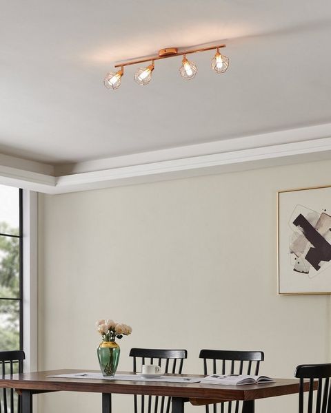 Eglo 95548 Spot Zapata in kupfer Glas satiniert weiß 4X2,5W L:63,5cm