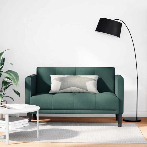 vidaXL Zweisitzer-Sofa Dunkelgrün 111 cm Stoff 4100563