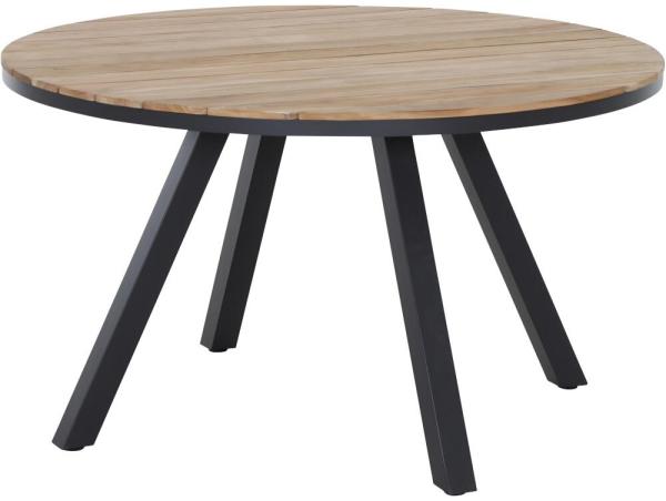 SIENA GARDEN Zurigo Tisch, Ø130, FSC Alu, m-anth,Teak FSC 100%