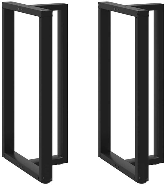 vidaXL Bartischbeine T-Form 2 Stk. Schwarz 60x35x(110-111) cm Stahl 4013104