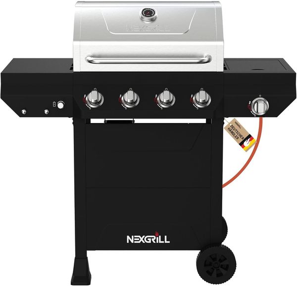 Nexgrill Gasgrill "Classic" mit Seitenkochfeld, silber / schwarz,4+1 Brenner