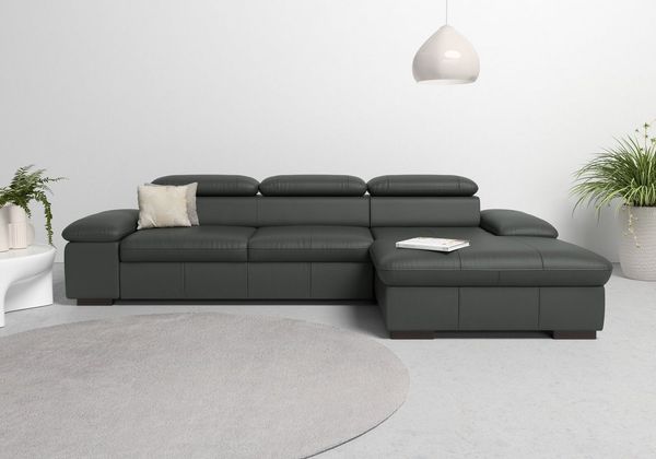 Home affaire Ecksofa Alberto L-Form, mit Kopfteilverstellung, wahlweise mit Bettfunktion