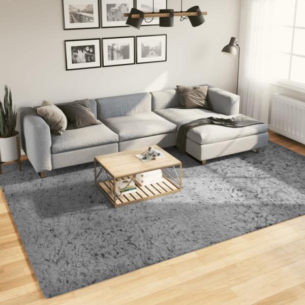 vidaXL Shaggy-Teppich PAMPLONA Hochflor Modern Grau 240x340 cm 375263