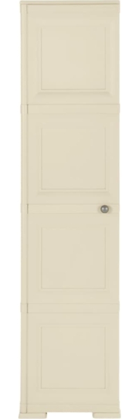 vidaXL Kunststoffschrank 40x43x164 cm Holzdesign Angora-Weiß 340600