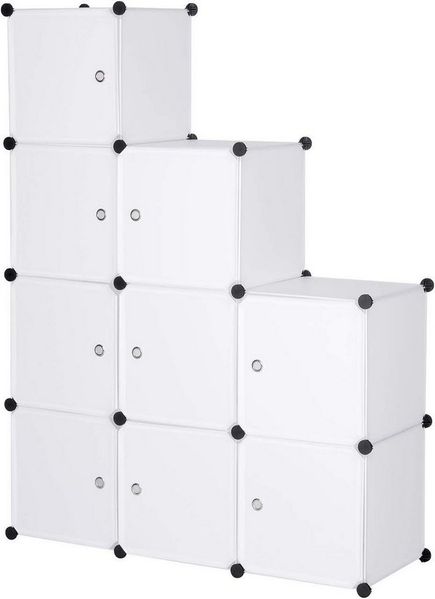 Woltu Aufbewahrungsbox (9 St), DIY Kleiderschrank Regalsystem, Kunststoff