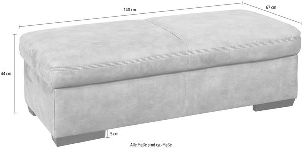 exxpo - sofa fashion Hocker Salerno Bankhocker, bequem und komfortabel