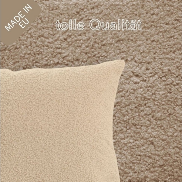LuMali Kissenbezüge Bouclé 2er-Set, Dekokissenhülle, Weich & langlebig, mit Reißverschluss Bild 2