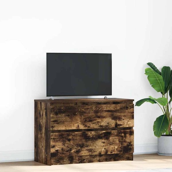 vidaXL TV-Schrank Räuchereiche 80x35x54 cm Holzwerkstoff 861791