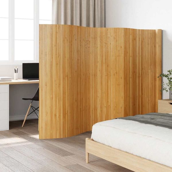 vidaXL Paravent Natur Breite 800 cm Höhe 165 cm Bambus 377012