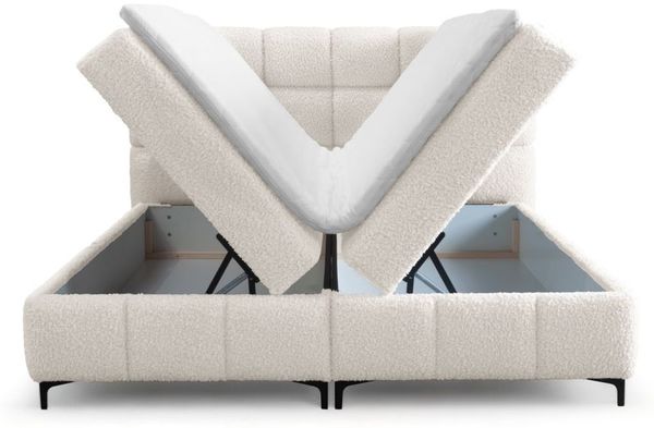 Boxspringbett Bett Schlafzimmerbett SOPHIE 180x200cm Stoff Rolf Beige Bild 3