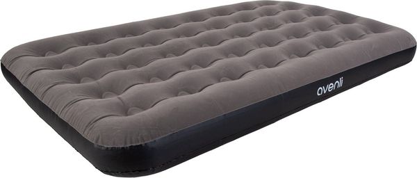 Avenli Luftmatratze Luftbett Camping für 1-2 Personen grau 191 x 137 x 22 cm Double-Size, (aufblasbar Ideal als Reisebett oder Isomatte, 1-St, für Indoor und Outdoor mit beflockter Oberfläche), Campingmatratze ohne Pumpe