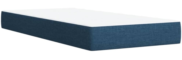 vidaXL Boxspringbett mit Matratze Blau 90x200 cm Stoff 3294259 Bild 10