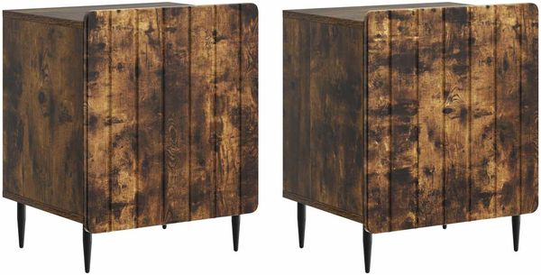 vidaXL Nachttisch 2 pcs Geräucherte Eiche 43 x 34,5 x 52 cm 894346