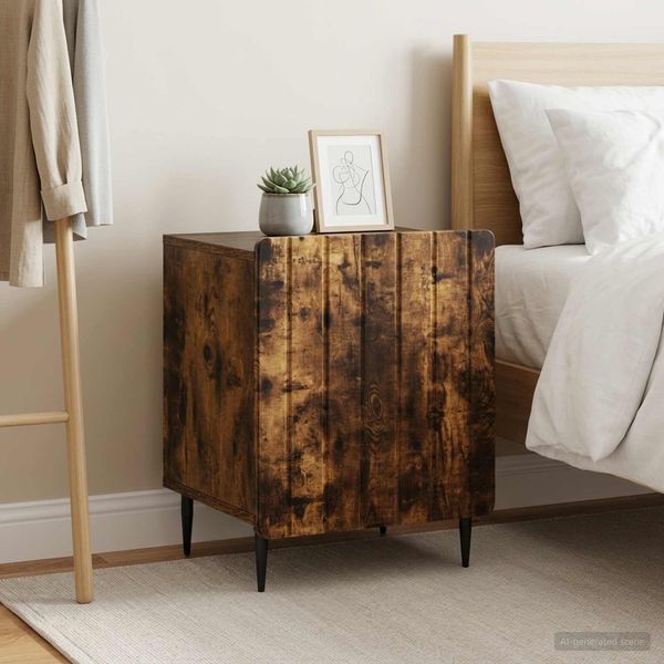 vidaXL Nachttisch 2 pcs Geräucherte Eiche 43 x 34,5 x 52 cm 894346