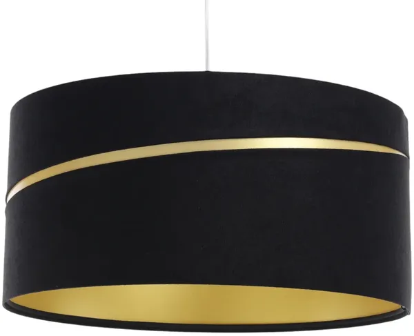 BPS Koncept 01A-009-60 Hängeleuchte SWING Velourss auf PVC-Basis schwarz, gold 1xE27 60W H:112 Ø60cm dimmbar