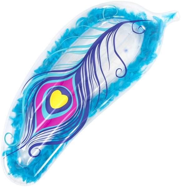 Bestway Luftmatratze „Flirty Feather“, Vinyl blau, 189x79 cm