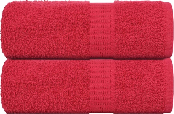 Gästetücher 2 Stk. Rot 30x50 cm 360 g/m² 100% Baumwolle 136923