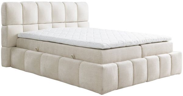 Labett Boxspringbett AURA Bubble Boucle Bett mit Stauraum - 140x200 160x200 180x200 200x200