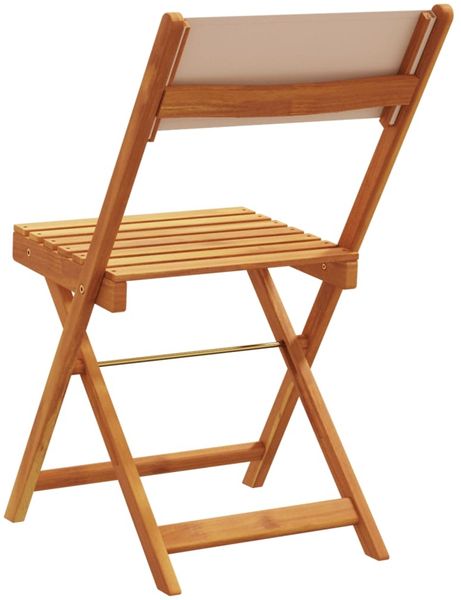 vidaXL Bistrostühle 2 Stk. Taupe Massivholz Akazie & Stoff 367683 Bild 7
