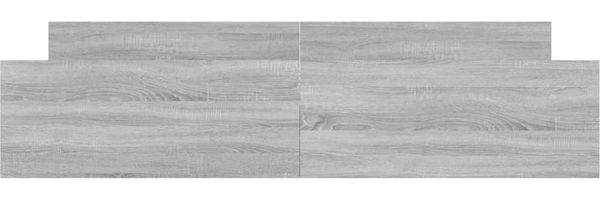 vidaXL Bettgestell mit Kopf- und Fußteil Grau Sonoma 200x200 cm 3203738 Bild 4