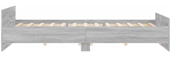 vidaXL Bettgestell mit Kopf- und Fußteil Grau Sonoma 200x200 cm 3203738 Bild 5