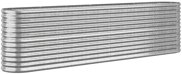 vidaXL Hochbeet Verzinkter Stahl 260x40x68 cm Silbern 318907