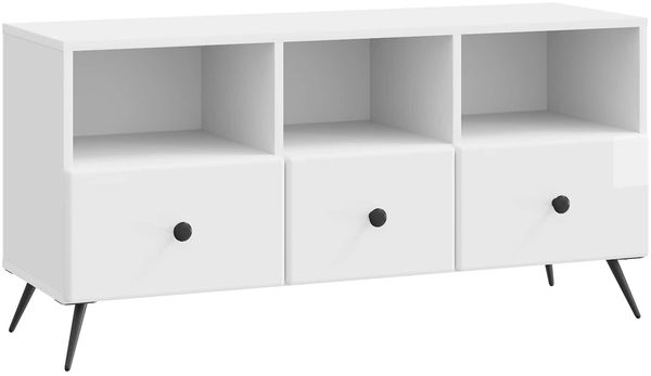 vidaXL TV-Schränk Hochglanz Weiß 102 x 34,5 x 50 cm Holzwerkstoff 895599