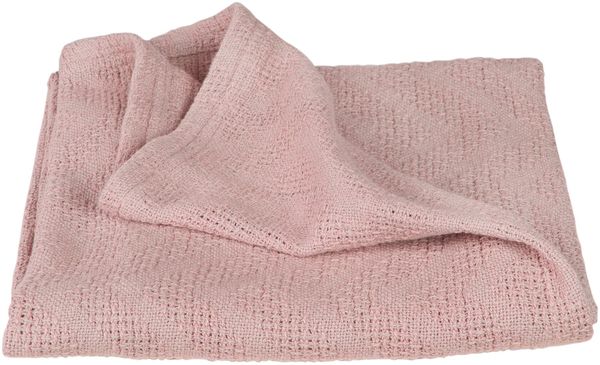 roba Babydecke 'Lil Planet' - 80 x 80 cm - Strickoptik - GOTS zertifiziert - Rosa