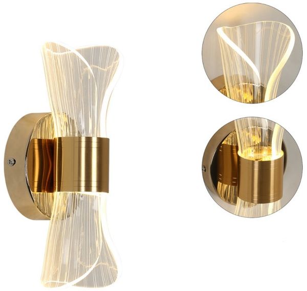 Riserva LED Wandstrahler Wandleuchte Innenwandleuchte, Acryl Dekoleuchte, 12W für Büro, Flur, Kein Flimmern, Augenschutz-Design, schützen Sie Ihre Augen