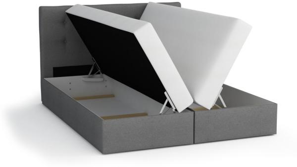 Boxspringbett LIBERTO 180x200 cm Schwarz + Bettkasten Bild 4