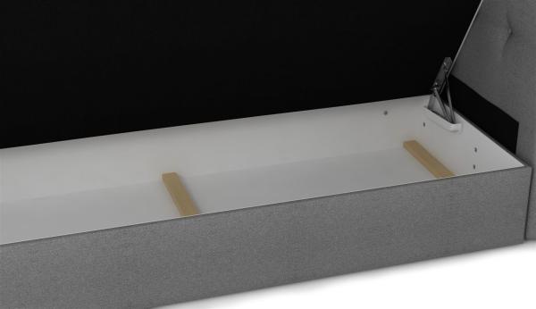 Boxspringbett LIBERTO 180x200 cm Schwarz + Bettkasten Bild 3