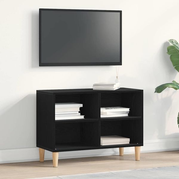 vidaXL TV-Schränk Schwarz Eichen-Optik 69,5 x 30 x 50 cm Holzwerkstoff 862583