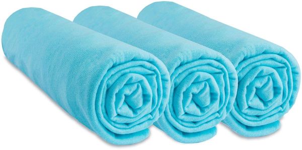3 Spannbetttücher Baumwolle für Kinderbett 60x120 – 8 Farben erhältlich