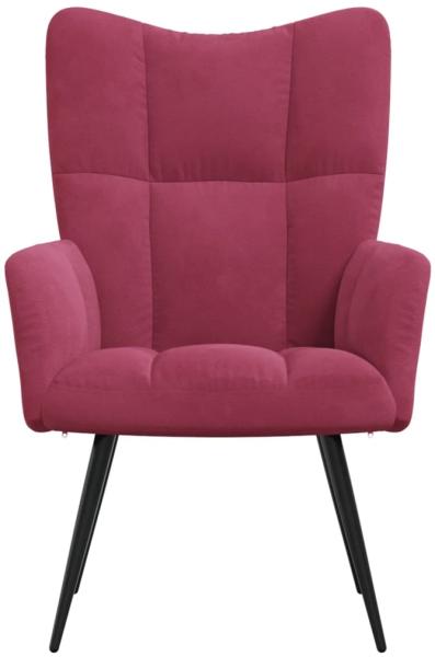 vidaXL Relaxsessel Weinrot Samt [328078] Bild 3