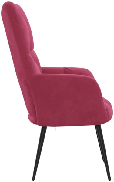 vidaXL Relaxsessel Weinrot Samt [328078] Bild 4