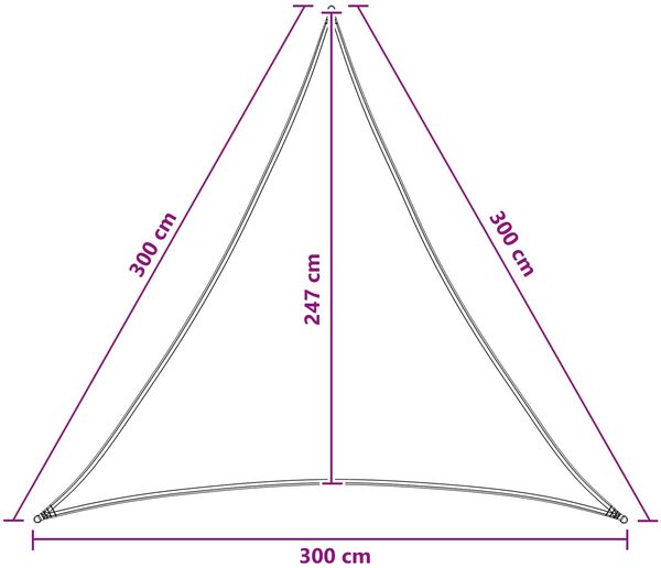 vidaXL Sonnensegel 3 x 3 x 3 m HDPE 42032786 Bild 8