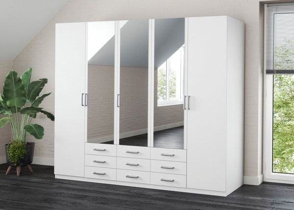 priess Kleiderschrank Amsterdam, viel Stauraum durch viele Schubkästen mit oder ohne LED-Beleuchtung