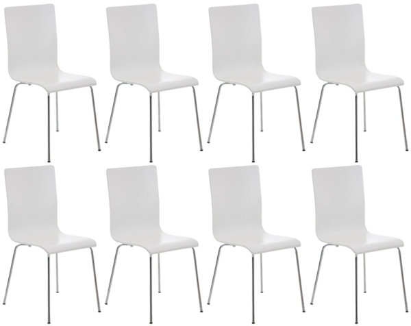 Besucherstuhl Pepe 8 Stühle Weiß