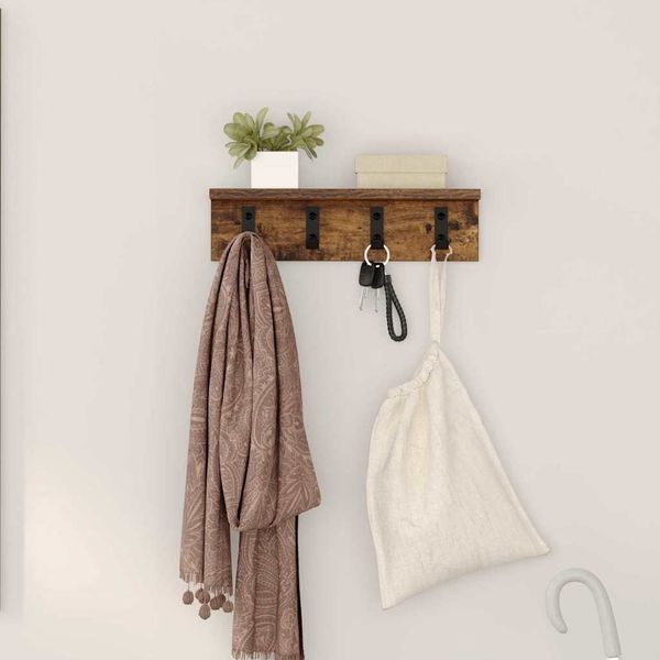 vidaXL Wandmontierter nachttisch Geräucherte Eiche 40 x 10,5 x 10,5 cm 874351