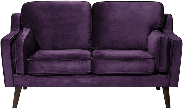 2-Sitzer Sofa Samtstoff violett LOKKA