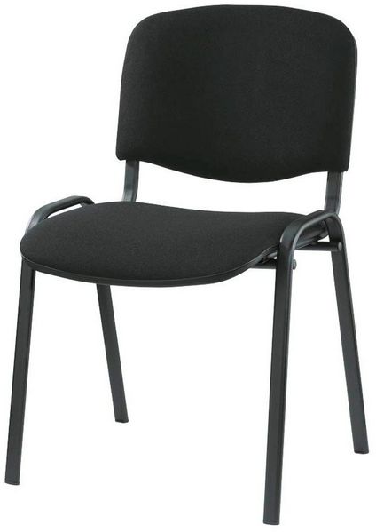 Nowy Styl Besucherstuhl 4 Besucherstühle ISO BLACK stapelbar schwarz/schwarz