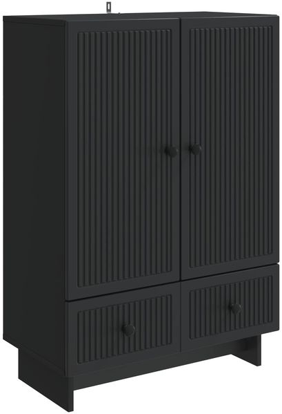 vidaXL Sideboard Schwarz 66 x 34,5 x 95 cm Holzwerkstoff 893976