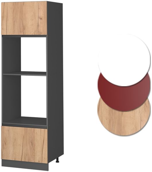 Mikrowellenschrank R-Line Goldkraft Eiche 60 cm J-Shape Vicco Bild 6